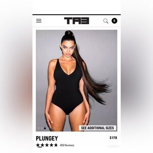 TA3 Plungey Swim Swimsuit Medium Regular/Long Black New Resort Vacation Beach